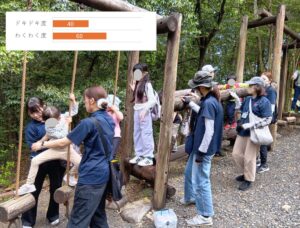 アスレチックに挑戦する様子
